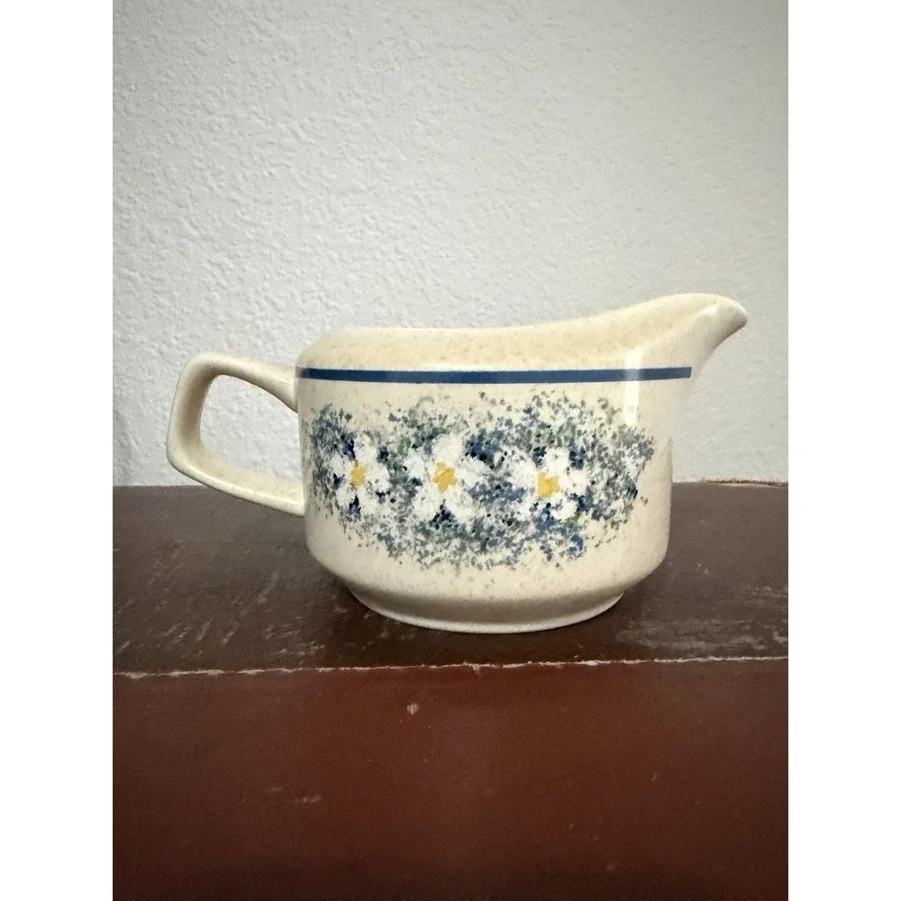 Lenox Temper-Ware Dewdrops Creamer Pitcher Floral MCM